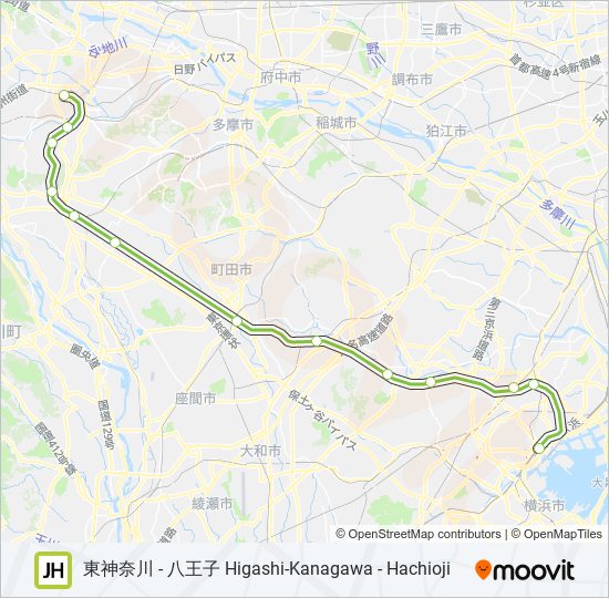 横浜線 YOKOHAMA LINE metro Line Map