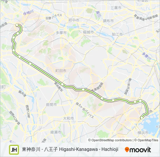 横浜線 YOKOHAMA LINE Metro Line Map