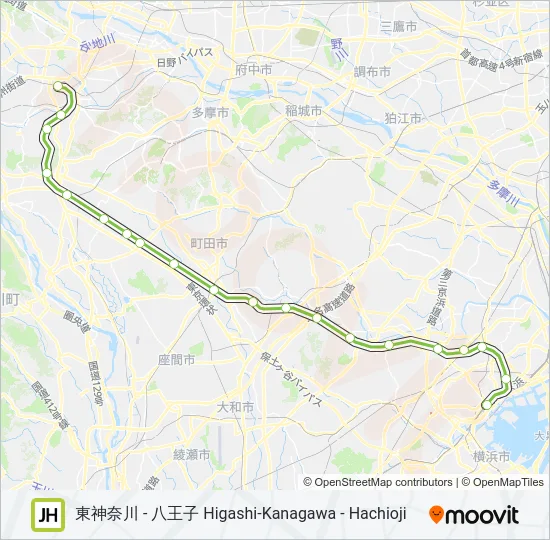 横浜線 YOKOHAMA LINE Metro Line Map