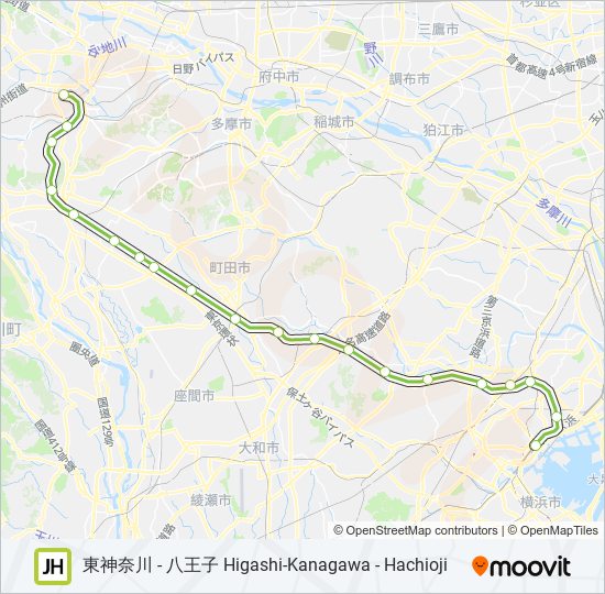 横浜線 YOKOHAMA LINE metro Line Map