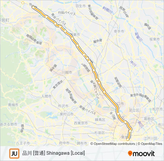 高崎線 TAKASAKI LINE Metro Line Map