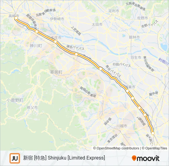 高崎線 TAKASAKI LINE Metro Line Map