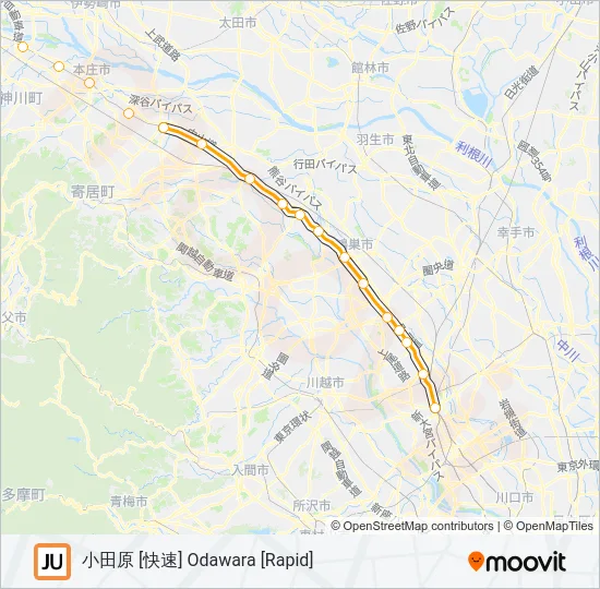 高崎線 TAKASAKI LINE 地下鉄 - メトロの路線図