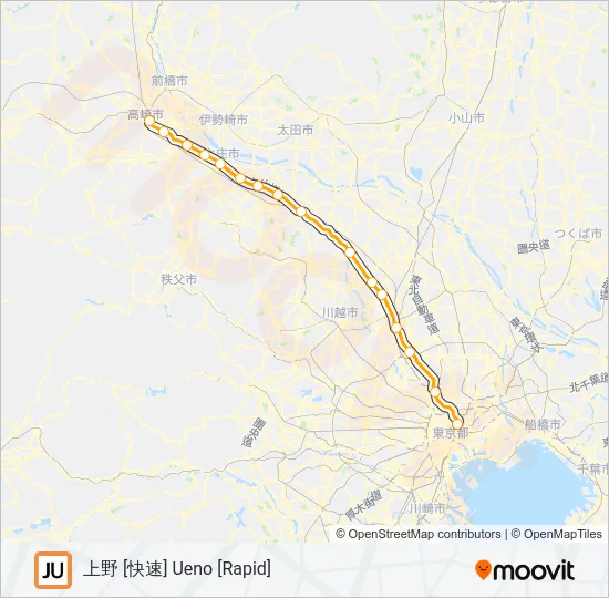 高崎線 TAKASAKI LINE 地下鉄 - メトロの路線図