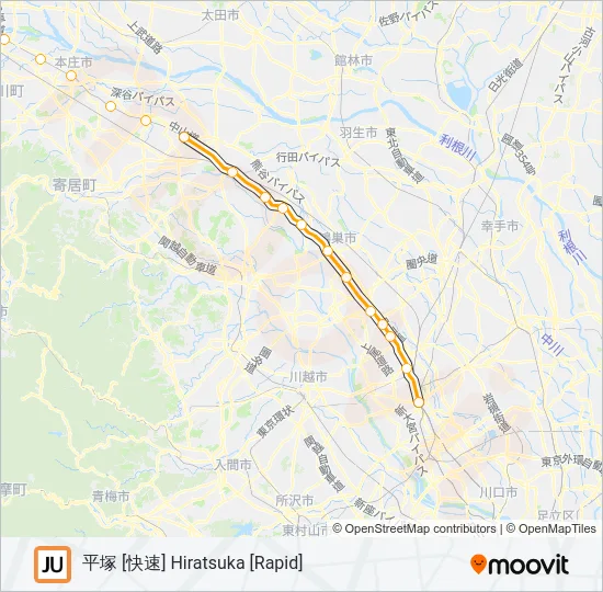 高崎線 TAKASAKI LINE Metro Line Map