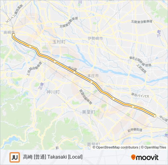 高崎線 TAKASAKI LINE 地下鉄 - メトロの路線図