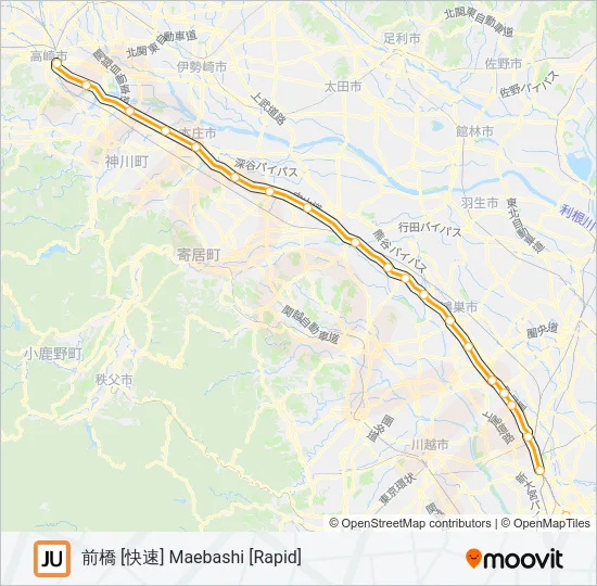 高崎線 TAKASAKI LINE 地下鉄 - メトロの路線図