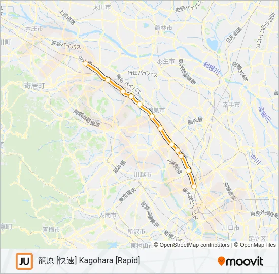 高崎線 TAKASAKI LINE Metro Line Map