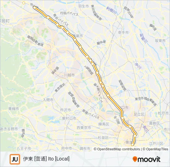 高崎線 TAKASAKI LINE 地下鉄 - メトロの路線図