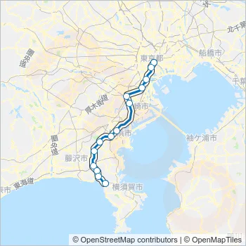 横須賀線 YOKOSUKA LINE Metro Line Map