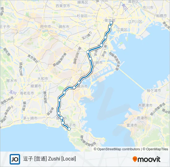 横須賀線 YOKOSUKA LINE Metro Line Map