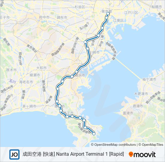 横須賀線yokosuka Line路線 時刻表 站點和地圖 成田空港 快速 Narita Airport Terminal 1 Rapid