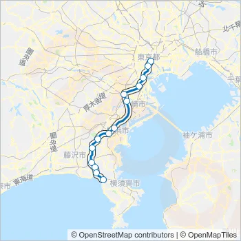 横須賀線 YOKOSUKA LINE Metro Line Map