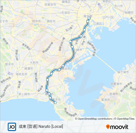 横須賀線 YOKOSUKA LINE Metro Line Map