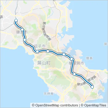 横須賀線 YOKOSUKA LINE Metro Line Map