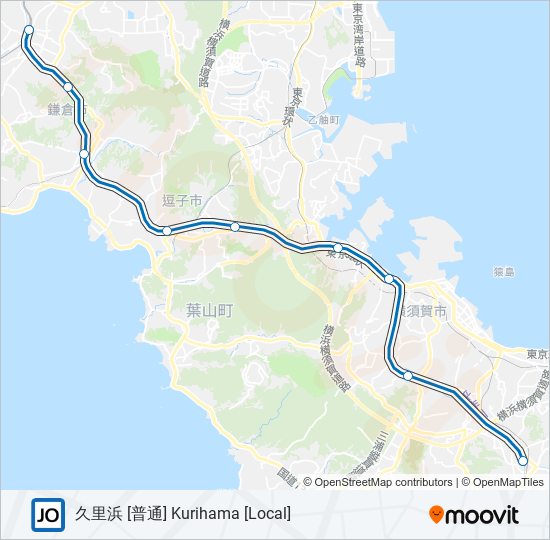 横須賀線 YOKOSUKA LINE metro Line Map