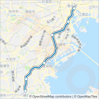 横須賀線 YOKOSUKA LINE Metro Line Map