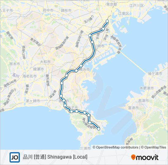 横須賀線 YOKOSUKA LINE metro Line Map