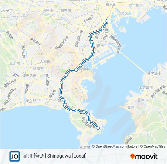 横須賀線 YOKOSUKA LINE Metro Line Map