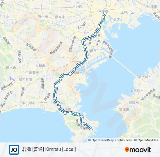 横須賀線 YOKOSUKA LINE Metro Line Map
