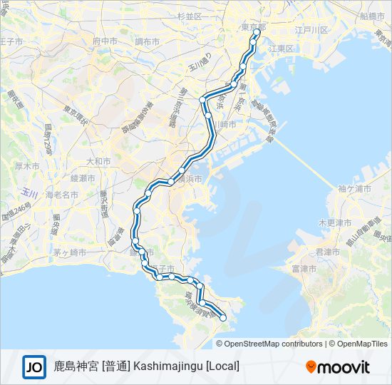 横須賀線 YOKOSUKA LINE metro Line Map