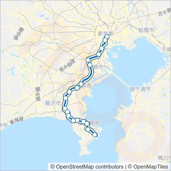 横須賀線 YOKOSUKA LINE Metro Line Map