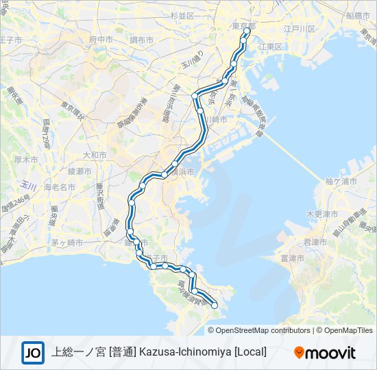 横須賀線 YOKOSUKA LINE metro Line Map