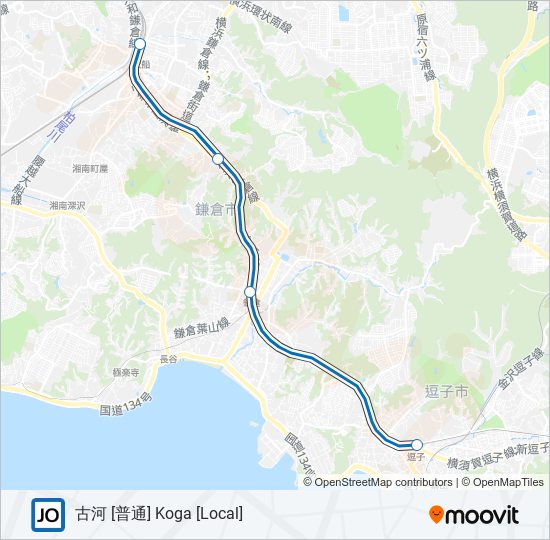 横須賀線 YOKOSUKA LINE metro Line Map