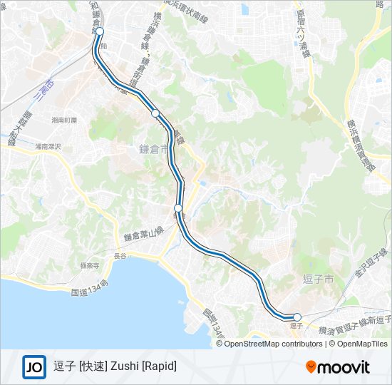 横須賀線 YOKOSUKA LINE metro Line Map