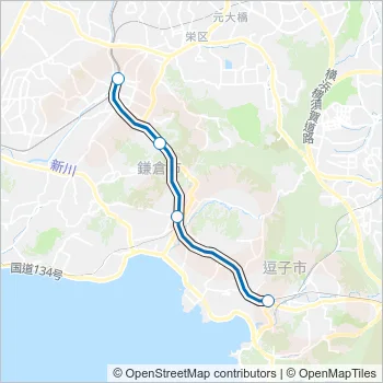 横須賀線 YOKOSUKA LINE Metro Line Map