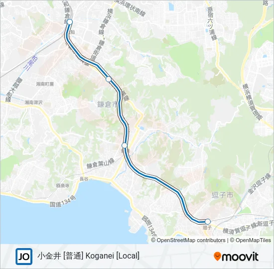 横須賀線 YOKOSUKA LINE Metro Line Map