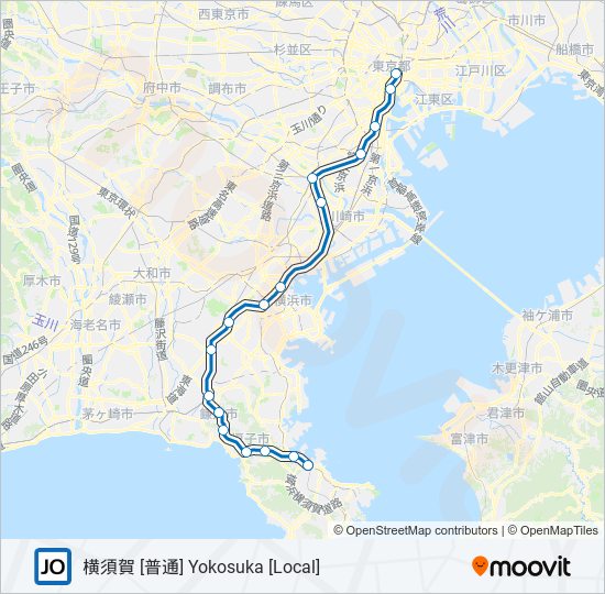 横須賀線 yokosuka line Route: Schedules, Stops & Maps - 横須賀 [普通] Yokosuka