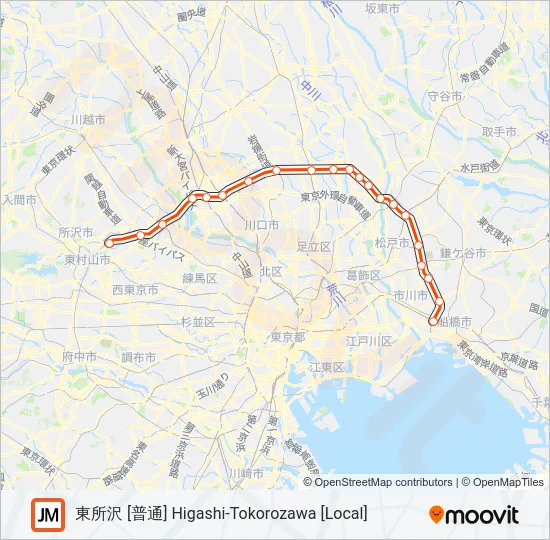 武蔵野線 MUSASHINO LINE 地下鉄 - メトロの路線図