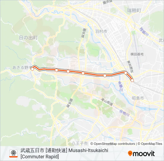 五日市線 ITSUKAICHI LINE 地下鉄 - メトロの路線図