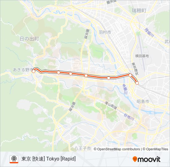 五日市線 ITSUKAICHI LINE Metro Line Map