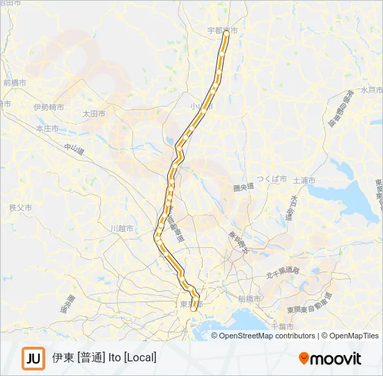 宇都宮線 UTSUNOMIYA LINE Metro Line Map