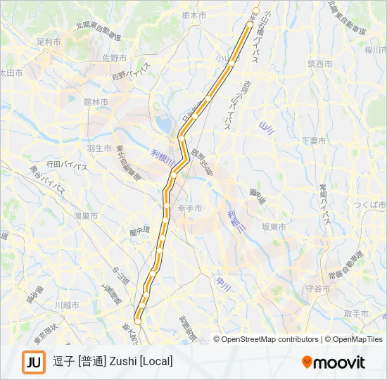 宇都宮線 UTSUNOMIYA LINE Metro Line Map