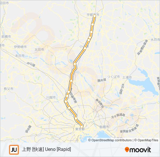 宇都宮線 UTSUNOMIYA LINE 地下鉄 - メトロの路線図