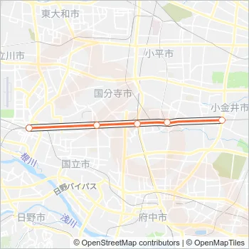 中央線快速 CHUO RAPID LINE Metro Line Map