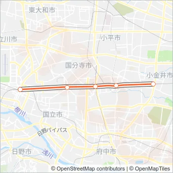 中央線快速 CHUO RAPID LINE Metro Line Map