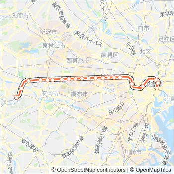 中央線快速 CHUO RAPID LINE Metro Line Map