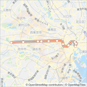 中央線快速 CHUO RAPID LINE Metro Line Map