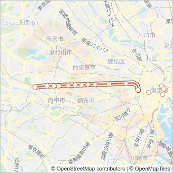 中央線快速 CHUO RAPID LINE Metro Line Map