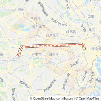 中央線快速 CHUO RAPID LINE Metro Line Map
