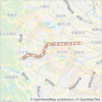 中央線快速 CHUO RAPID LINE Metro Line Map