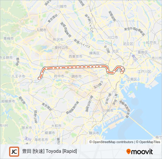 中央線快速 CHUO RAPID LINE 地下鉄 - メトロの路線図