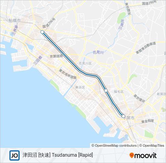 総武快速線 SOBU RAPID LINE Metro Line Map