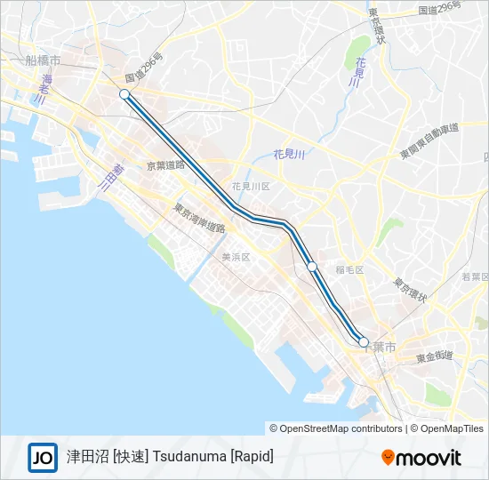 総武快速線 SOBU RAPID LINE Metro Line Map