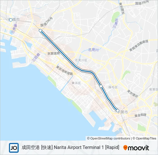 総武快速線 SOBU RAPID LINE Metro Line Map