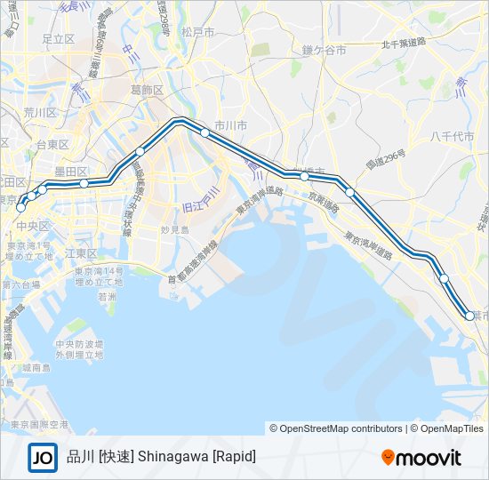 総武快速線 SOBU RAPID LINE metro Line Map